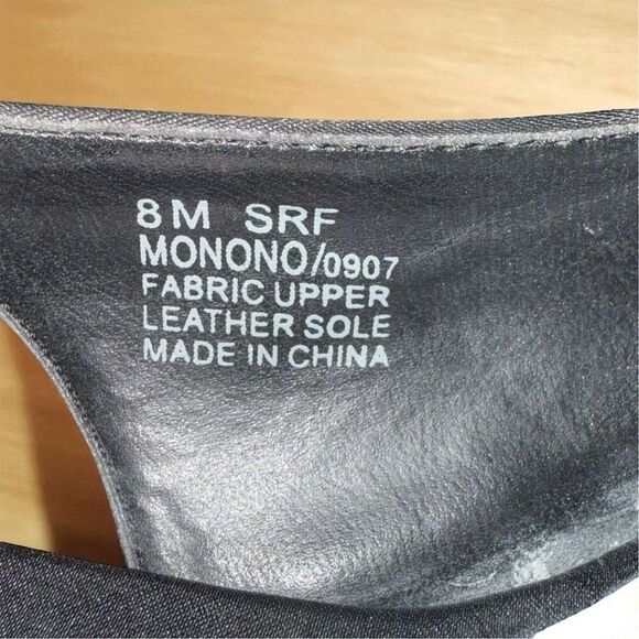 Mootsies Tootsies Monono Black Satin Formal Slingback Heels Rhinestone Shoes - Picture 8 of 10